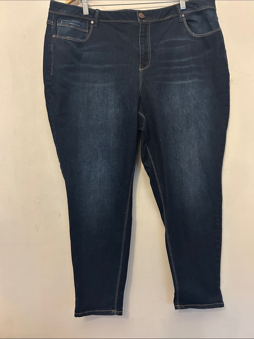 1822 Denim Adrianna Dark Blue Women's Stretch ankle  Jeans Size 24W EUC